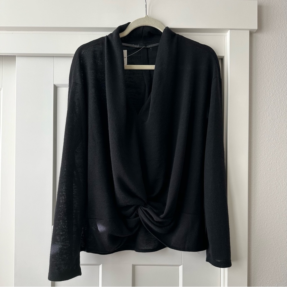 NWT Sanctuary Fine knit drape front sweater